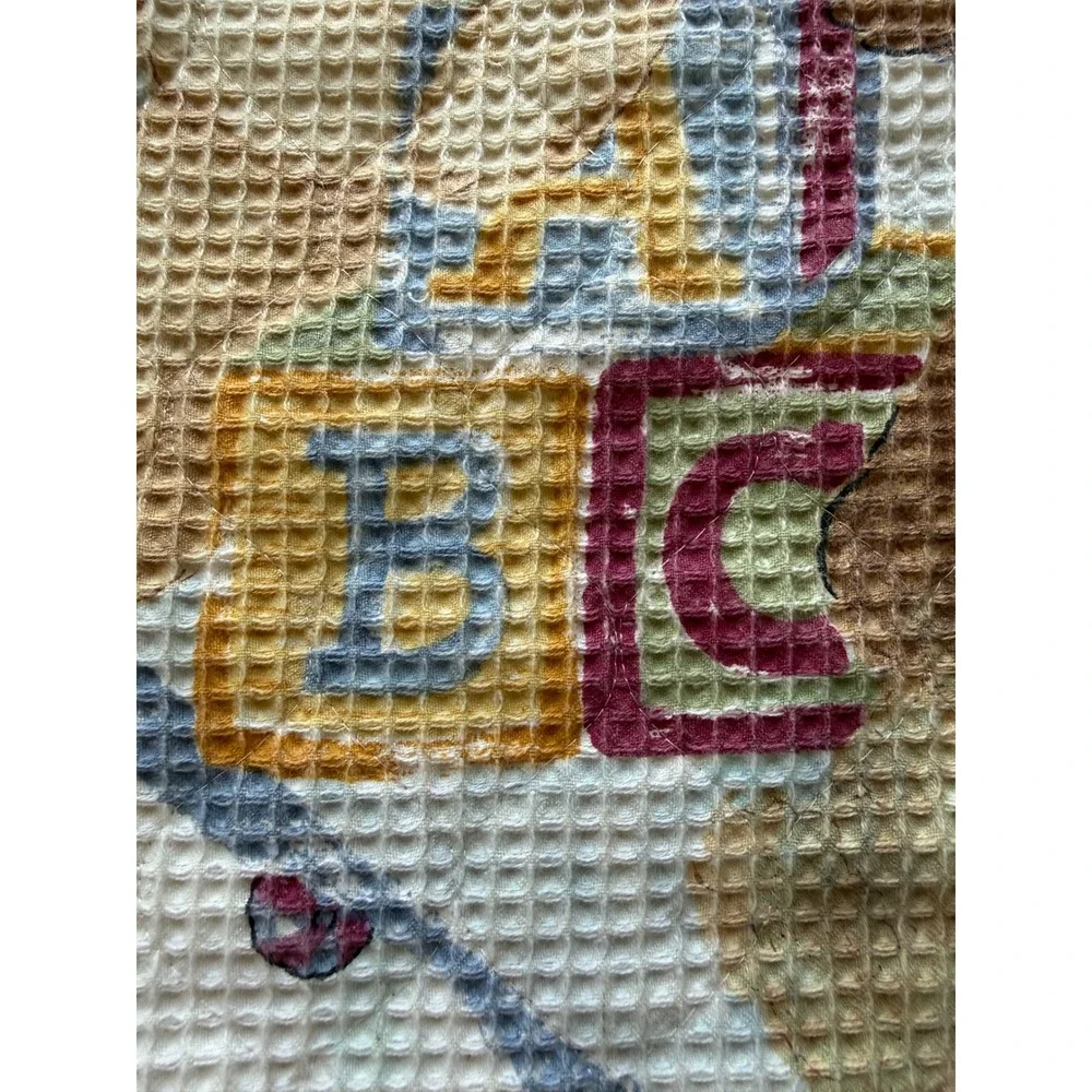 Baby Teddy Bear Waffel Blanket Machine Quilted 34